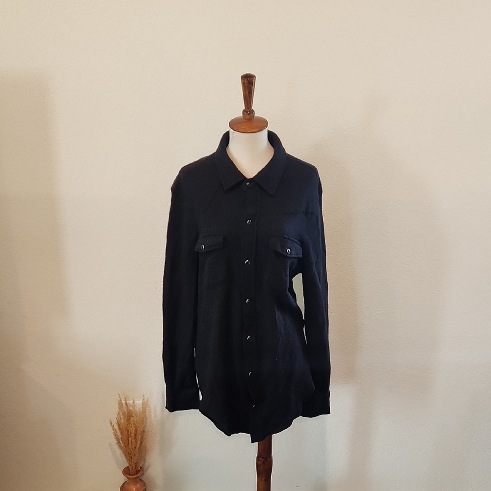 Naked Cashmere Long Sleeve Button Down Cashmere Blouse